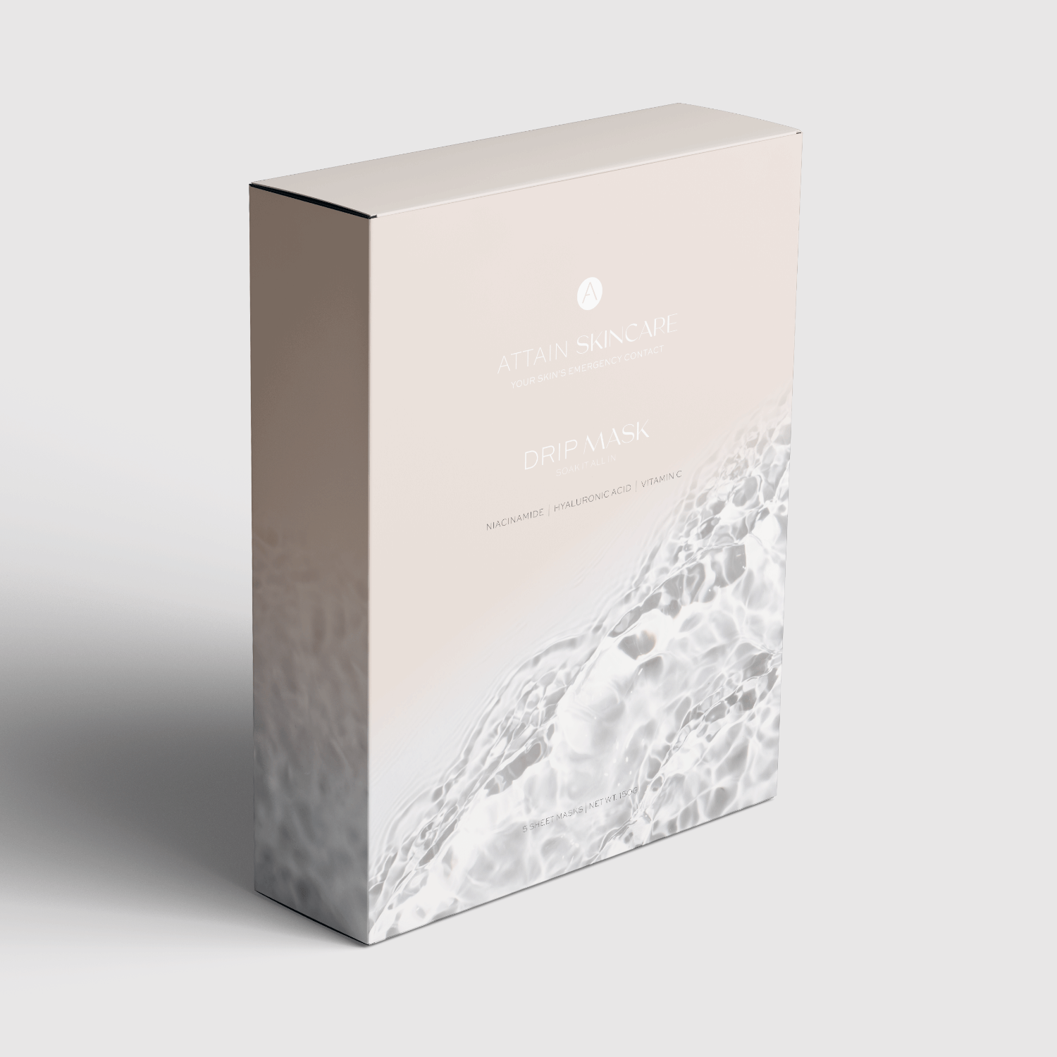 Attain DRIP Mask – Biodegradable Hydrating and Brightening Facial Sheet Mask